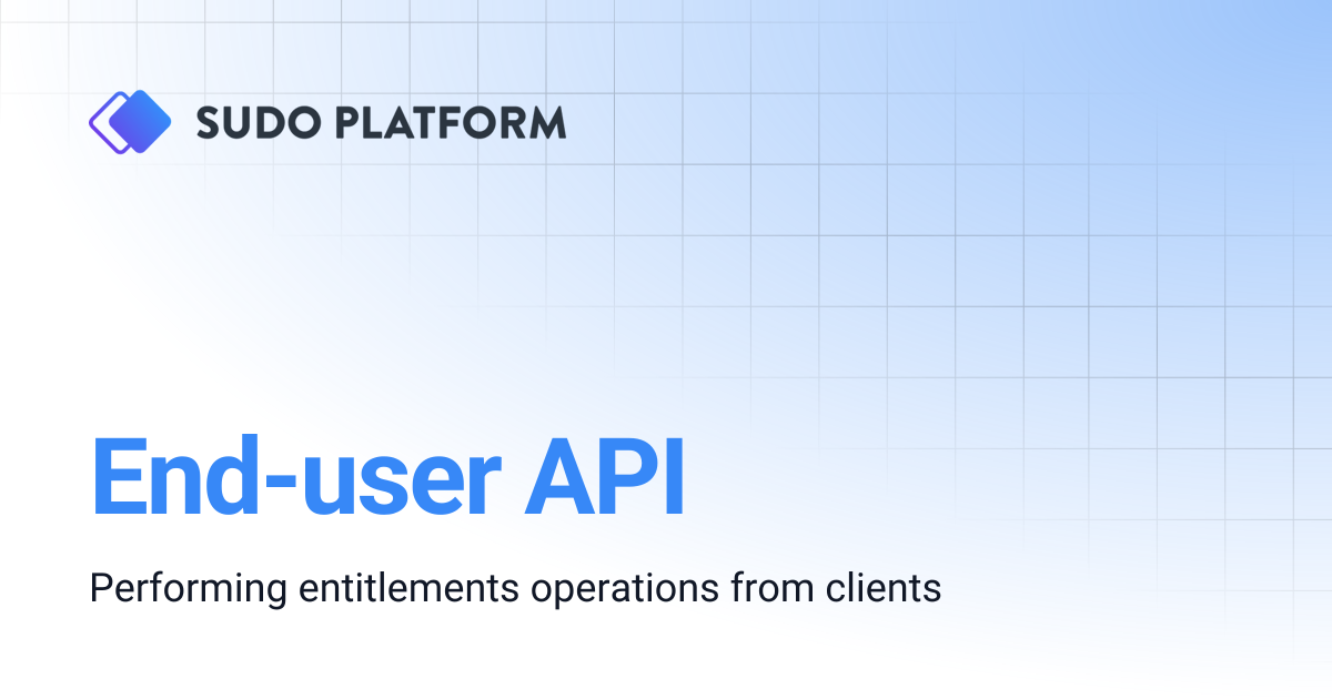 End-user API | Sudo Platform